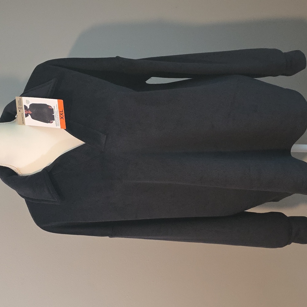 Mondetta Black Corduroy Fleece Pullover Size XXL NWT